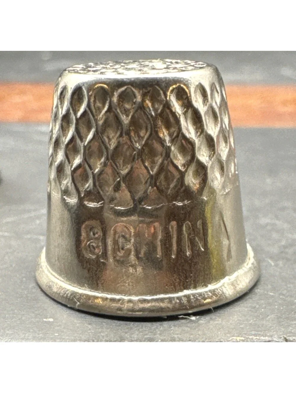 2- Silvertone Thimbles | Size 3 And 8 | Collectible